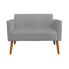 Namoradeira Marisa Suede Grafite Pés Palito Bnn Decor