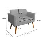 Namoradeira Marisa Suede Grafite Pés Palito Bnn Decor