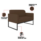 Namoradeira Marisa Suede Marrom Base Industrial Preta Tana De