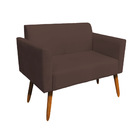 Namoradeira Marisa Suede Marrom Pés Palito Bnn Decor