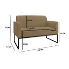 Namoradeira Marisa Suede Marrom Rato Base Industrial Preta Bn