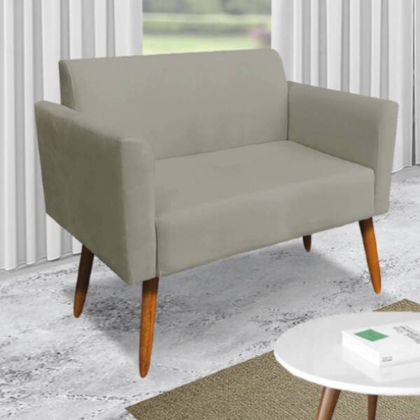 Namoradeira Marisa Suede Marrom Rato Pés Palito Bnn Decor