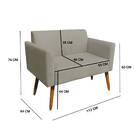 Namoradeira Marisa Suede Marrom Rato Pés Palito Tana Decor