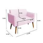 Namoradeira Marisa Suede Rosa Bebe Pés Palito Bnn Decor