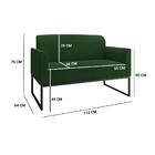 Namoradeira Marisa Suede Verde Base Industrial Preta Bnn Decor