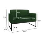 Namoradeira Marisa Suede Verde Base Industrial Preta Tana Dec