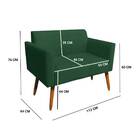 Namoradeira Marisa Suede Verde Pés Palito Tana Decor