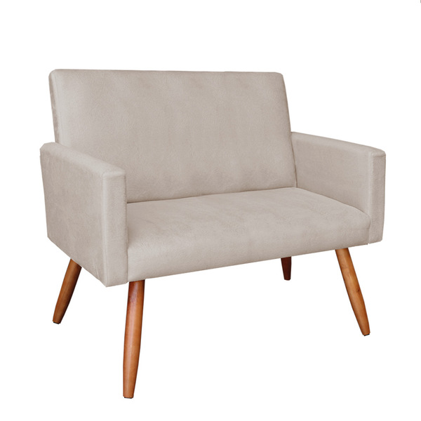 Namoradeira Nina Suede Bege Pés Palito Castanho - Pallazio