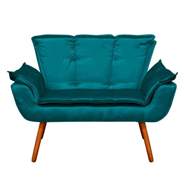 Namoradeira Opala Acetinado Azul Pés Palito D'rossi