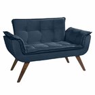 Namoradeira Opala Decorativa Para Sala De Estar Aveludada Azul
