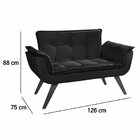 Namoradeira Opala Decorativa Para Sala De Estar Aveludada Azul