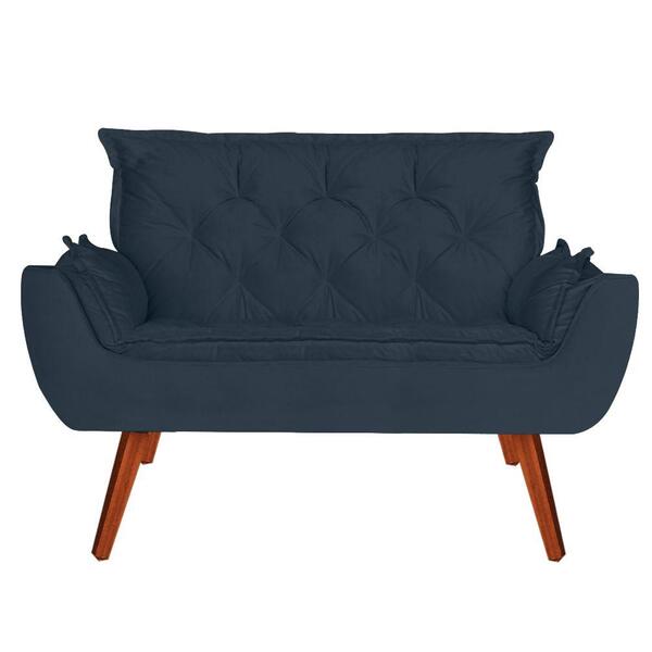 Namoradeira Opala Decorativa Suede Azul Marinho D'rost