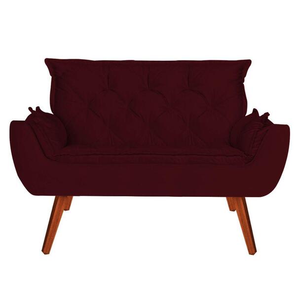 Namoradeira Opala Decorativa Suede Bordo Kasa Sofá