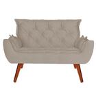 Namoradeira Opala Decorativa Suede Creme Kasa Sofá