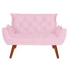 Namoradeira Opala Decorativa Suede Rosa Bebê Kasa Sofá