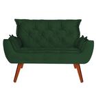 Namoradeira Opala Decorativa Veludo Verde Kasa Sofá