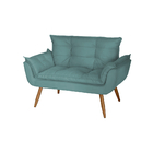 Namoradeira Opala Luxo Com Pés Estilo Retrô - Turquesa