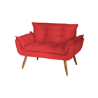 Namoradeira Opala Luxo Com Pés Estilo Retrô - Vermelho