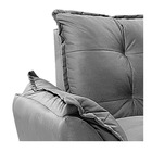 Namoradeira Opala Pés Palito Mel Suede Cinza - Amarena Móveis