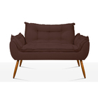 Namoradeira Opala Sofá Confortável – Balaqui Decor Marrom