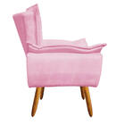 Namoradeira Opala Suede Rosa Bebe Pes Palito Castanho D'rossi