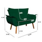 Namoradeira Opala Suede Verde Pés Palito Bnn Decor