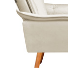 Namoradeira Opala Veludo Bege Pés Palito Bnn Decor