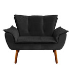 Namoradeira Opala Veludo Preto Pés Palito Bnn Decor