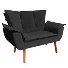 Namoradeira Opala Veludo Preto Pés Palito Bnn Decor