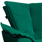 Namoradeira Opala Veludo Verde Esmeralda Pés Palito Bnn Decor