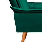 Namoradeira Opala Veludo Verde Esmeralda Pés Palito Bnn Decor