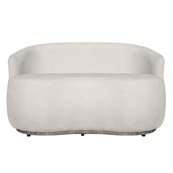 Namoradeira Orgânico Beatriz 2 Lugares Tecido Boucle Mesclado