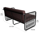 Namoradeira Para Área Externa Santiago Em Alumínio E Corda Ná