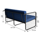 Namoradeira Para Área Externa Santiago Em Alumínio E Fibra Si