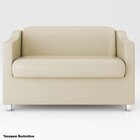 Namoradeira Para Sala 2 Lugares Luiza Sintético Bege