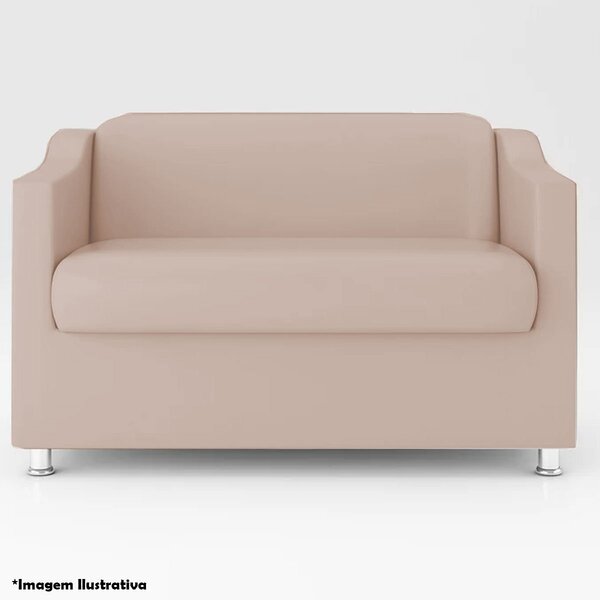 Namoradeira Para Sala 2 Lugares Luiza Suede Bege