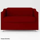 Namoradeira Para Sala 2 Lugares Luiza Suede Vermelho