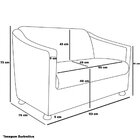 Namoradeira Para Sala 2 Lugares Luiza Suede Vermelho