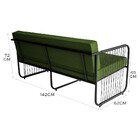 Namoradeira Para Sala De Estar Córdova Em Aço Carbono E Fibra