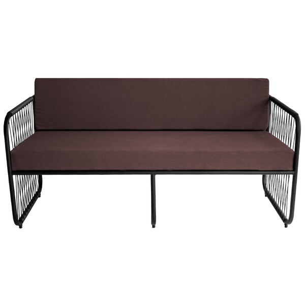 Namoradeira Para Sala De Estar Córdova Em Aço Carbono E Fibra