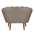 Namoradeira Pétala 2 Lugares Decorativa Veludo Cappuccino - M