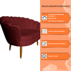 Namoradeira Pétala 2 Lugares Decorativa Veludo - Montanaris D