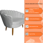 Namoradeira Pétala 2 Lugares Decorativa Veludo - Montanaris D