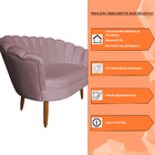 Namoradeira Pétala 2 Lugares Decorativa Veludo - Montanaris D