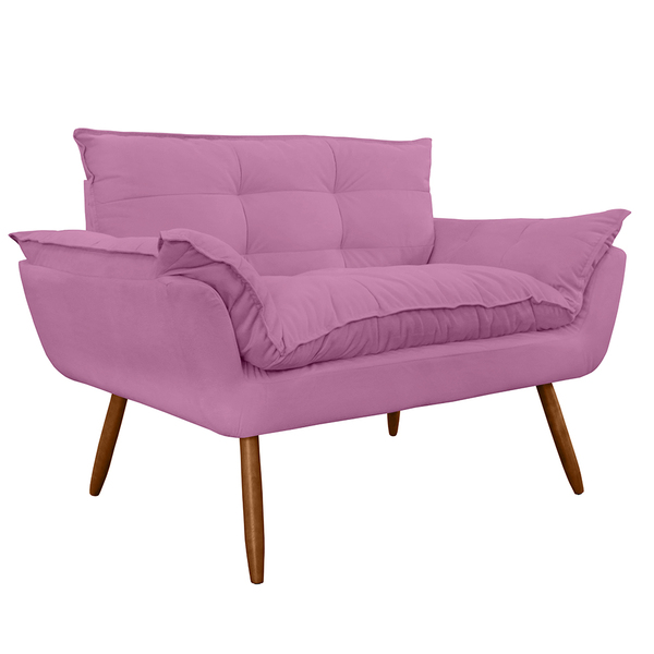 Namoradeira Poltrona Sofá Decorativa 02 Lugares Opalla Pés Pa