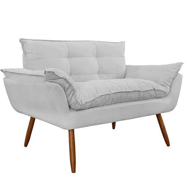 Namoradeira Poltrona Sofá Decorativa 02 Lugares Opalla Pés Pa