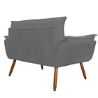 Namoradeira Poltrona Sofá Decorativa 02 Lugares Opalla Pés Pa