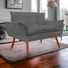 Namoradeira Poltrona Sofá Decorativa 02 Lugares Opalla Pés Pa
