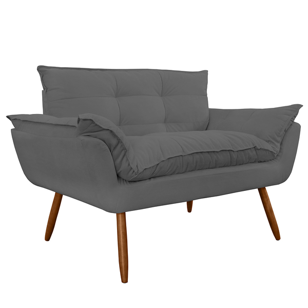 Namoradeira Poltrona Sofá Decorativa 02 Lugares Opalla Pés Pa