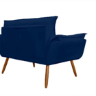 Namoradeira Poltrona Sofá Decorativa 02 Lugares Opalla Pés Pa